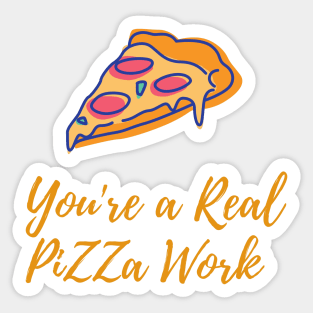 Funny Pizza Design Sticker